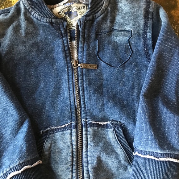 Sarabanda Demin Wash Moto Jacket Sz 24mo - Picture 5 of 7